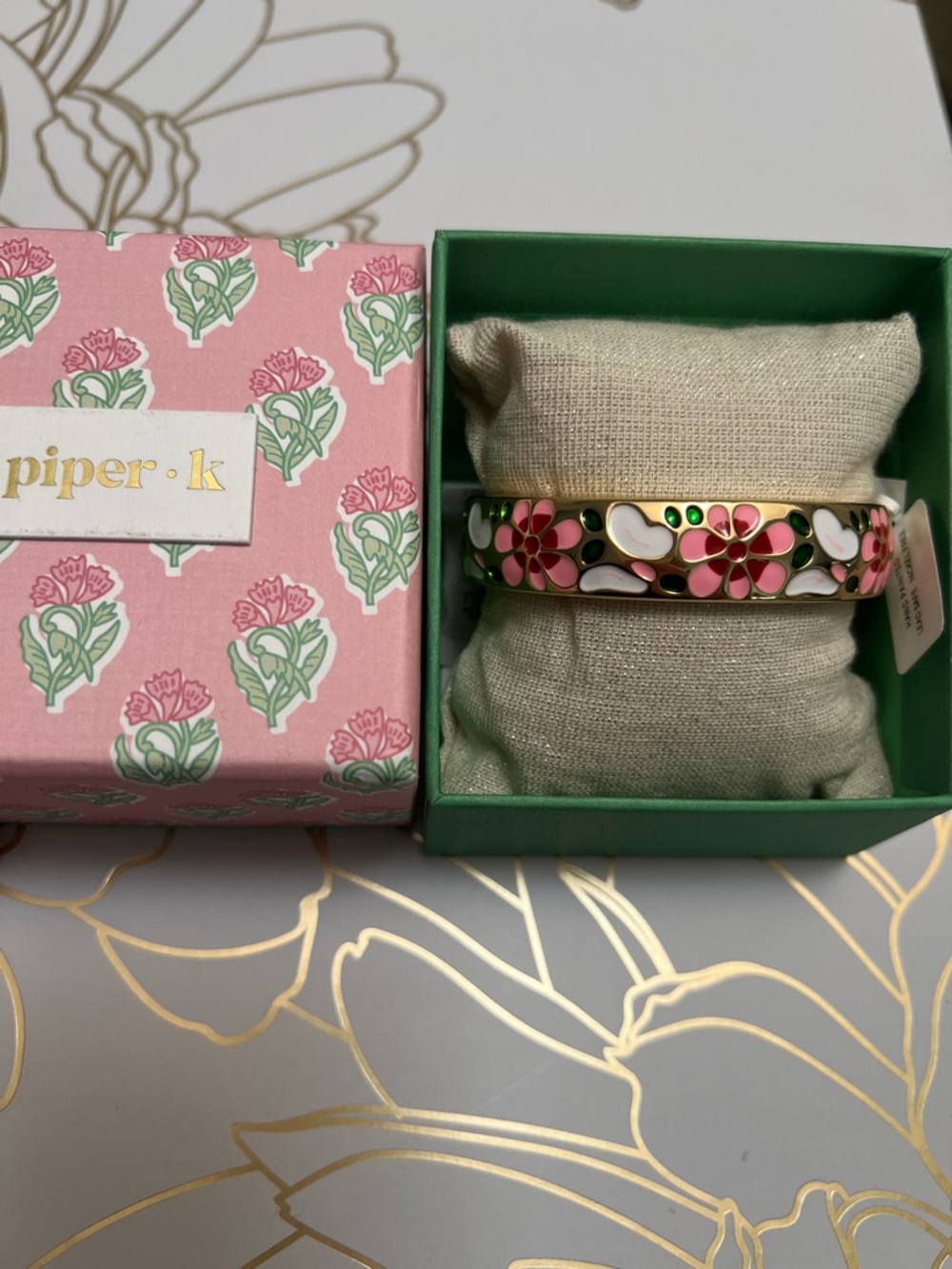 Piper K Floral Cuff Bracelet 🩷